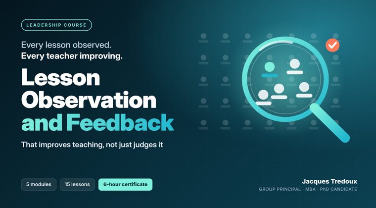 Lesson Observation and Feedback course cover