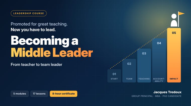 Becoming a Middle Leader course cover